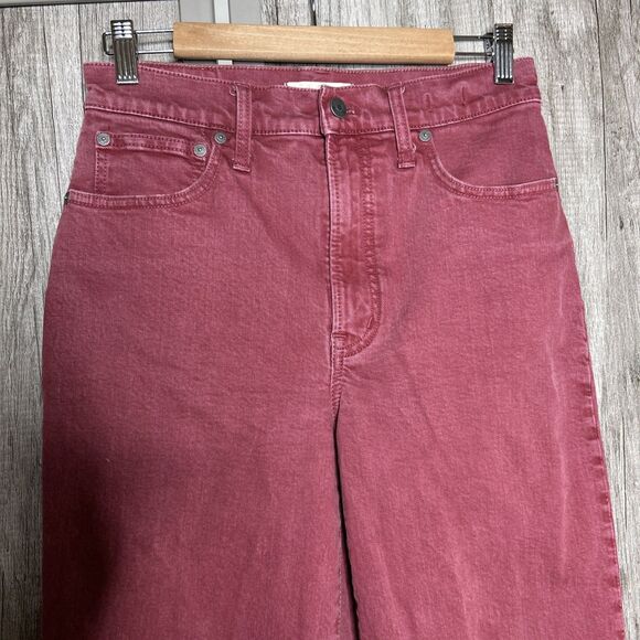 Madewell Jeans Size 27 The Perfect Vintage Wide Leg High Rise Red Color - Picture 2 of 9